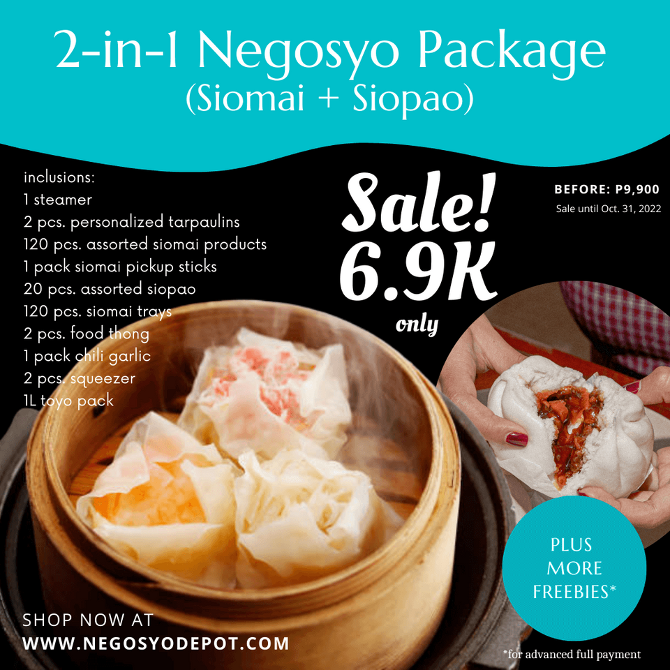 2-in-1 Negosyo Package 6.9K (Siomai + Siopao)
