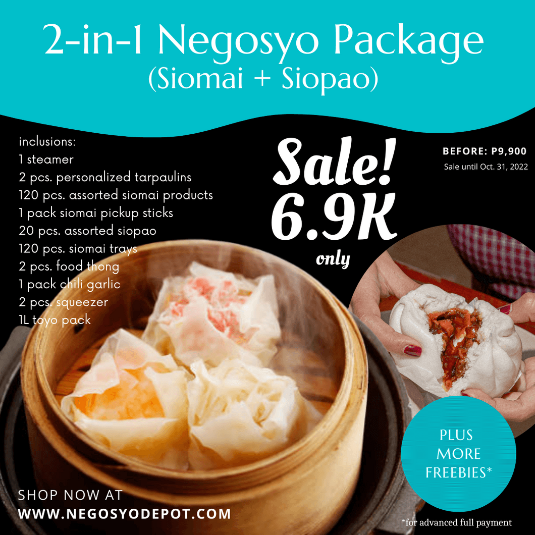 2-in-1 Negosyo Package 6.9K (Siomai + Siopao)