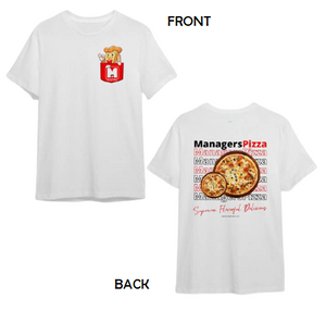 Custom T-Shirts WHITE (Pocket Size FRONT & Big Print BACK) - RETAIL