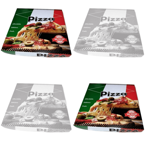 10" Claycoated Pizza Box ITALIAN STYLE